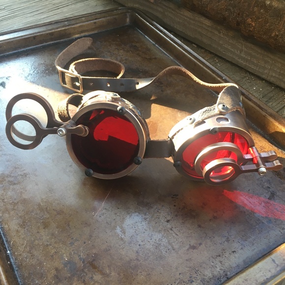 Steampunk Burning Man Aviator Inspector Goggles Cosplay Dystopian - Picture 11 of 14
